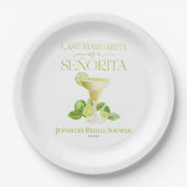 ラストマルガリータアサセニョリータブライダルシャワー ペーパープレート (正面)