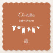 ラストミニマリストBohoベビー男女兼用シャワー ペーパーコースター (正面)