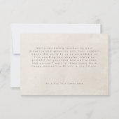 ラストミニマルグリーンユーカリリース結婚ズ サンキューカード (裏面)