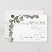 ラストミニマルグリーンユーカリリース結婚ズ セーブザデート (正面)