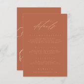 ラストミニマルピーチファインアートフローラ結婚ズ詳細 エンクロージャーカード (正面/裏面)