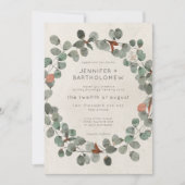 ラストモダングリーンユーカリリース結婚ズ 招待状 (正面)