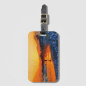 ラストライトオブザデイビーチラゲッジタグ ラゲッジタグ (正面縦)