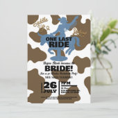 ラストライドデニム女性のカーボーイウェスタンバチェロレッテ 招待状 (スタンド正面)