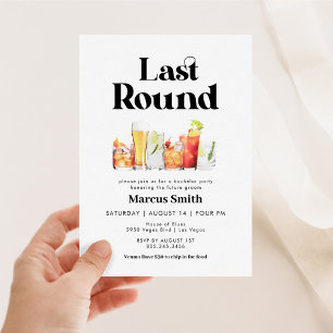 ラストラウンドバチェラーレトロヴィンテージスタイル 招待状