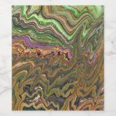 ラストラダ1ワイルドグリーン抽象芸術ワインボトルラベル ワインラベル (シングルラベル)