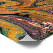 ラストラダ2グリーン金ゴールド抽象芸術ポスターアートプリント ポスター (角)