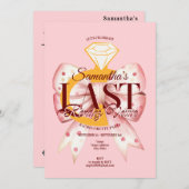 ラストランデヴーヴバチェロレッテ週末の日程 招待状 (正面/裏面)