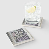 ラストリゾートアテネジョージアマーブルストーンコースター。 ストーンコースター (横)