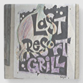 ラストリゾートアテネジョージアマーブルストーンコースター。 ストーンコースター (正面)