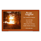 ラストレッドフォレストキャンプグランドキャンプアウトドア マグネット名刺 (正面)