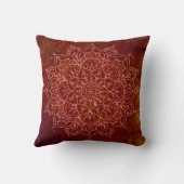 ラストレッドマンダラ金ゴールドグラムシモダンック クッション (裏面)