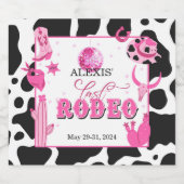 ラストロデオきらめくワインボトルラベル – カスタム スパークリングワインラベル (シングルラベル)