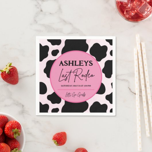 ラストロデオのパーソナライズパーティーナプキン スタンダードカクテルナプキン (インサイチュ)