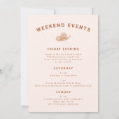 ラストロデオウェスタンバチェロレッテ 招待状 (裏面)