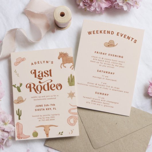 ラストロデオウェスタンバチェロレッテ 招待状