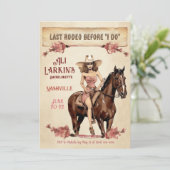 ラストロデオウェスタン独身最後のパーティー招待状 招待状 (スタンド正面)