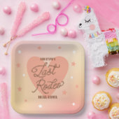 ラストロデオカウガールハートキュートピーチブライダルシャワー ペーパープレート (パーティー)