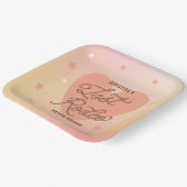 ラストロデオカウガールハートキュートピーチブライダルシャワー ペーパープレート (傾斜あり)