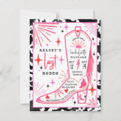 ラストロデオカウガールバチェロレッテカウプリント行程表 招待状 (正面)