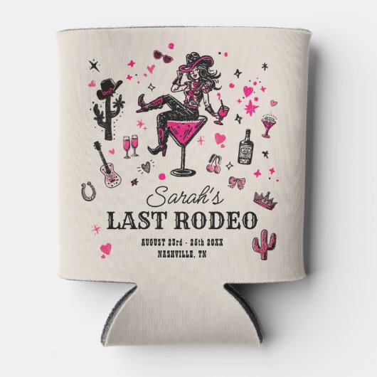 ラストロデオカウガール楽しいナッシュバッシュバチェロレッテ 缶クーラー (正面)