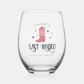ラストロデオカウガール独身最後の夜 ステムなしワイングラス (正面)