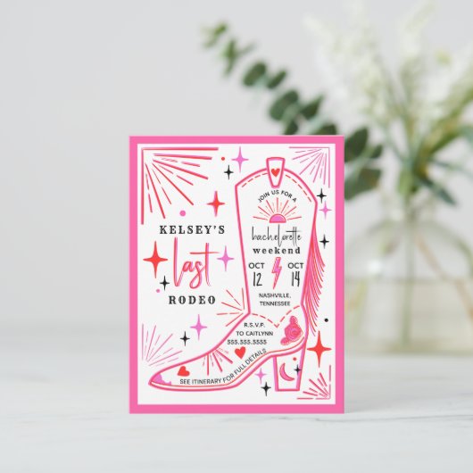 ラストロデオカウガール独身最後の週末計画 招待状 (スタンド正面)