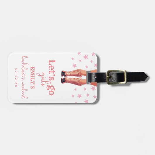 ラストロデオカウガール独身最後の週末 ラゲッジタグ (正面横)