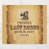 ラストロデオカウボーイグランジブラウンバチュラーパーティ ビールラベル (シングルラベル)