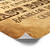 ラストロデオカウボーイグランジブラウンバチュラーパーティ ポスター (角)