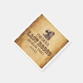 ラストロデオカウボーイグランジ ブラウン バチェラーパーティー スタンダードカクテルナプキン (角)