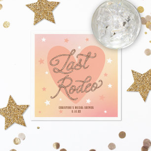 ラストロデオカウボーイブーツレトロハート ブライダルシャワー スタンダードカクテルナプキン