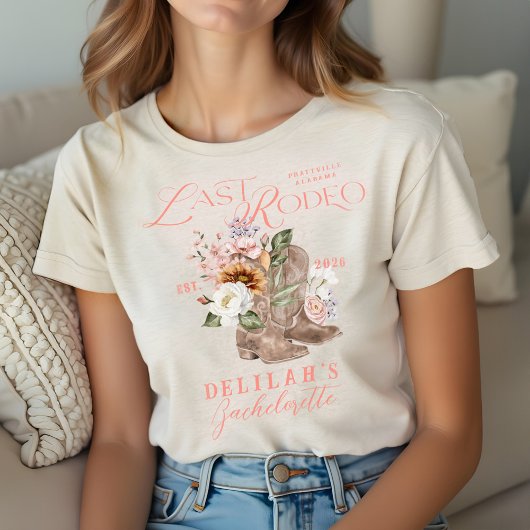 ラストロデオシック女性のカーボーイブーツウェスタンバチェロレッテ トライブレンドTシャツ