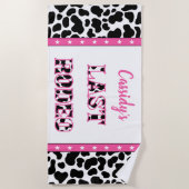 ラストロデオディスコカウガール独身最後のパーティー ビーチタオル (正面)