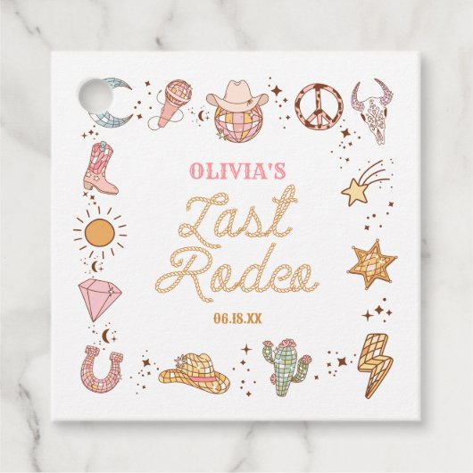 ラストロデオディスコカウガール独身最後の週末 フェイバータグ (正面)