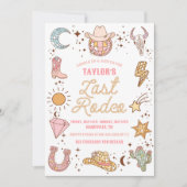 ラストロデオディスコ女性のカーボーイバチェロレッテウィークエンド 招待状 (正面)