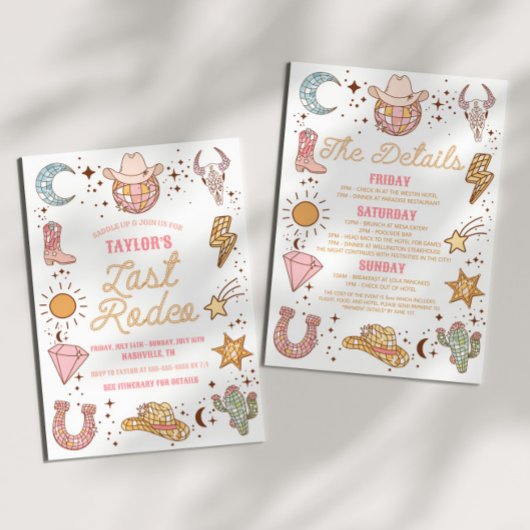 ラストロデオディスコ女性のカーボーイバチェロレッテウィークエンド 招待状