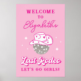 ラストロデオディスコ女性のカーボーイバチェロレッテ歓迎 ポスター
