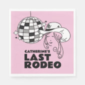 ラストロデオディスコ女性のカーボーイバチェロレッテ スタンダードランチョンナプキン (正面)
