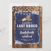 ラストロデオデニムダイアモンズ女性のカーボーイバチェロレッテ 招待状 (正面)