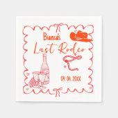 ラストロデオナッシュビルバチェロレッテ週末パーティー スタンダードカクテルナプキン (正面)