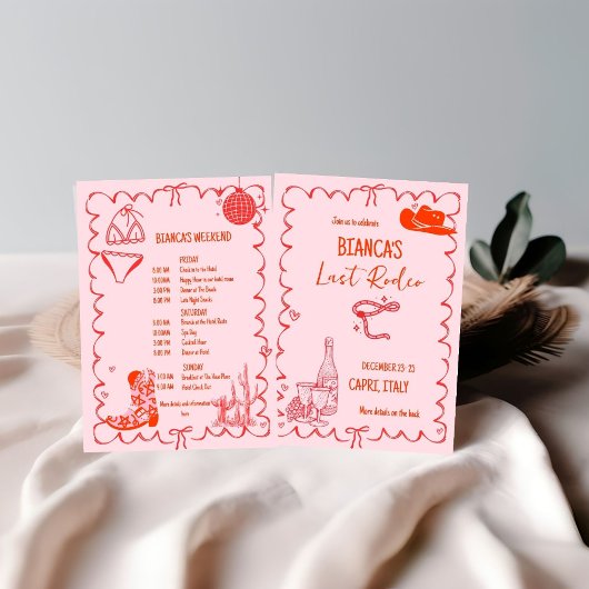 ラストロデオナッシュビルバチェロレッテ週末パーティー 招待状