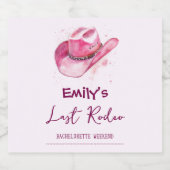 ラストロデオバチェロレッテウィークエンドピンク酒ラベル リキュールボトルラベル (シングルラベル)