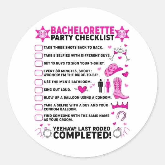 ラストロデオバチェロレッテ花嫁ウェスタンカウギル ラウンドシール (正面)