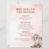 ラストロデオバチェロレッテ週末招待状 招待状 (裏面)