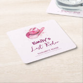 ラストロデオバチェロレッテ週末 | ピンクコースター スクエアペーパーコースター (アングル)