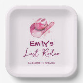 ラストロデオバチェロレッテ週末 | ピンク紙プレート ペーパープレート (正面)