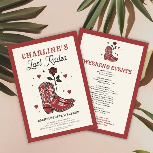 ラストロデオバチェロレッテ週末 招待状