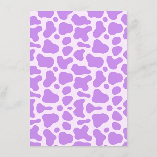 ラストロデオパープル女性のカーボーイブライダルシャワーパーティーゲーム エンクロージャーカード (裏面)