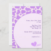 ラストロデオパープル女性のカーボーイブライダルシャワーパーティー 招待状 (裏面)